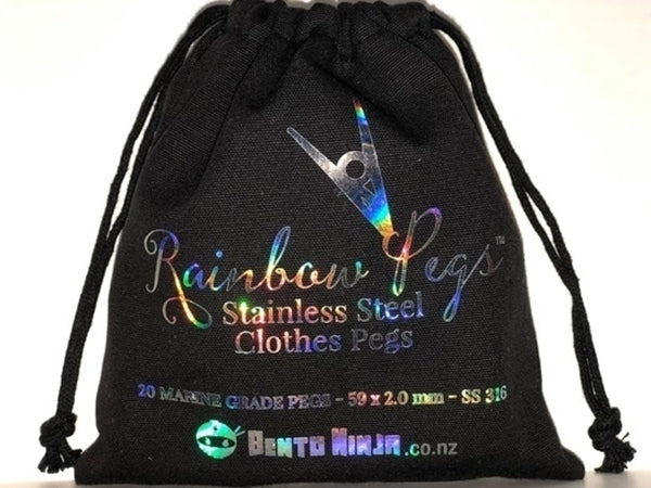 Stainless Steel Rainbow Clothes Pegs 20pc