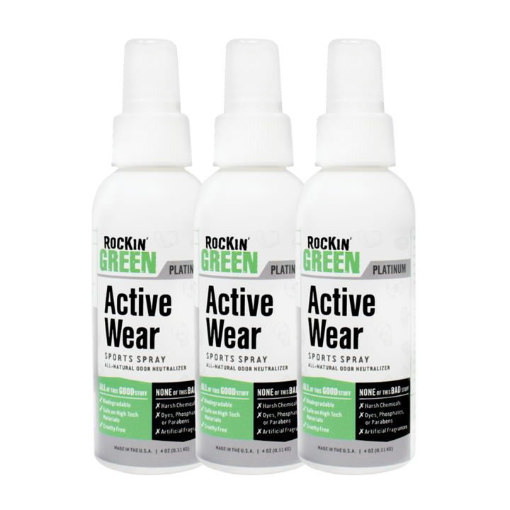 Rockin Green Active Wear Sports Spray - 3 Pack